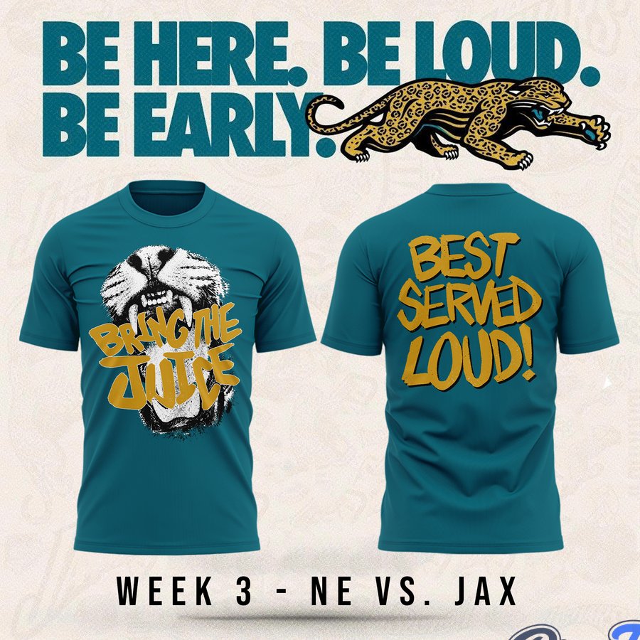 Jacksonville Jaguars Bring The Juice, Best Served Loud! Shirt