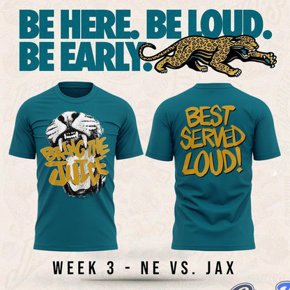 Jacksonville Jaguars Bring The Juice, Best Served Loud! Shirt