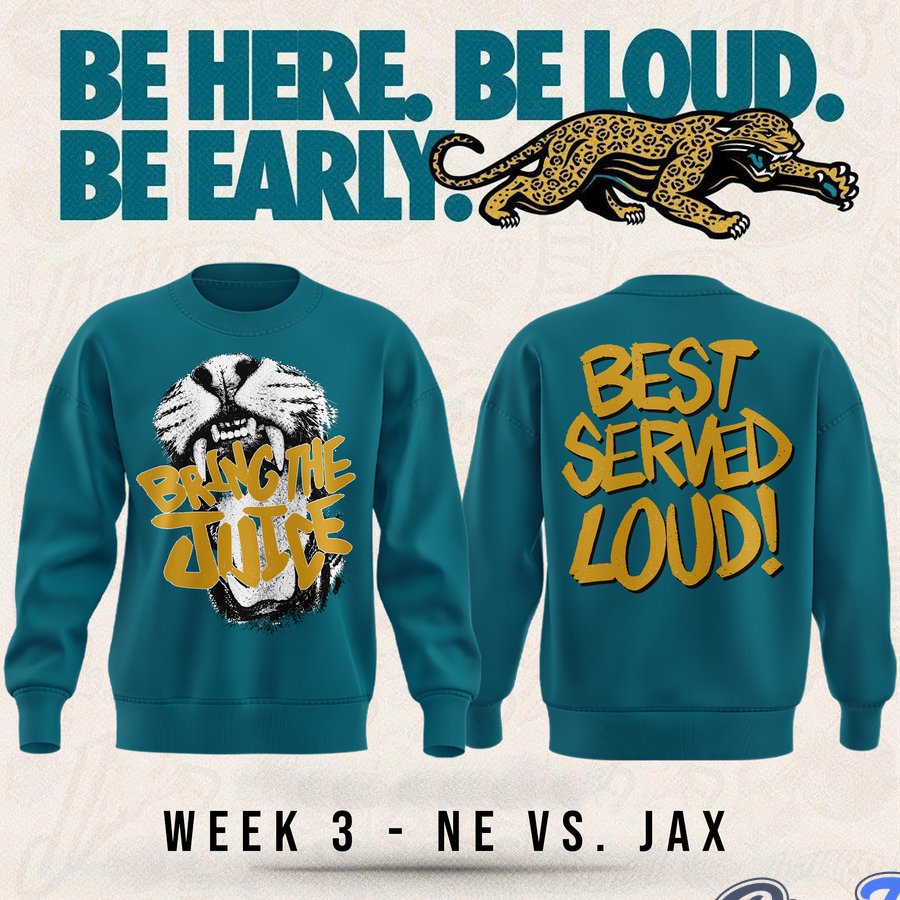 Jacksonville Jaguars Bring The Juice, Best Served Loud! Sweater