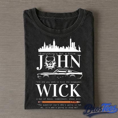John Wick John Holding a Gun Chapter 1 Collage Tee