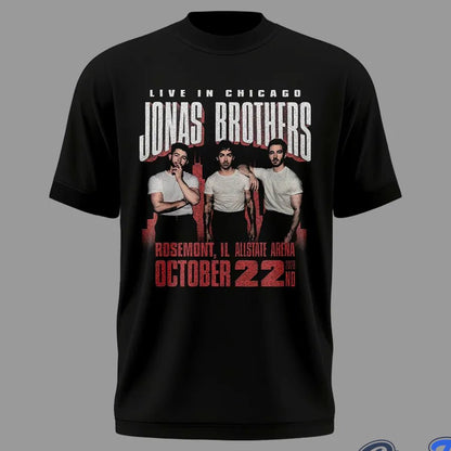 Jonas Brothers Burning Up All Over Again Rosemont, IL City T-Shirt