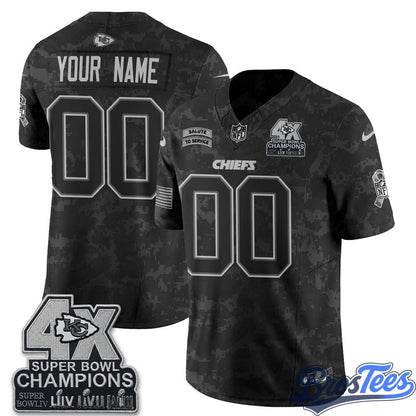 Kansas City Chiefs 2026 Salute to Service Vapor Custom Jersey- Stitched
