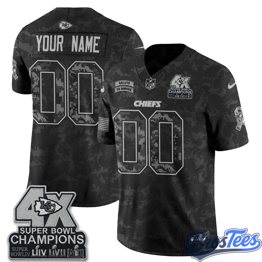 Kansas City Chiefs 2026 Salute to Service Vapor Custom Jersey- Stitched