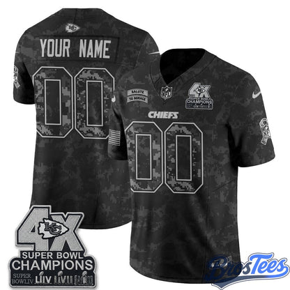 Kansas City Chiefs 2026 Salute to Service Vapor Custom Jersey- Stitched