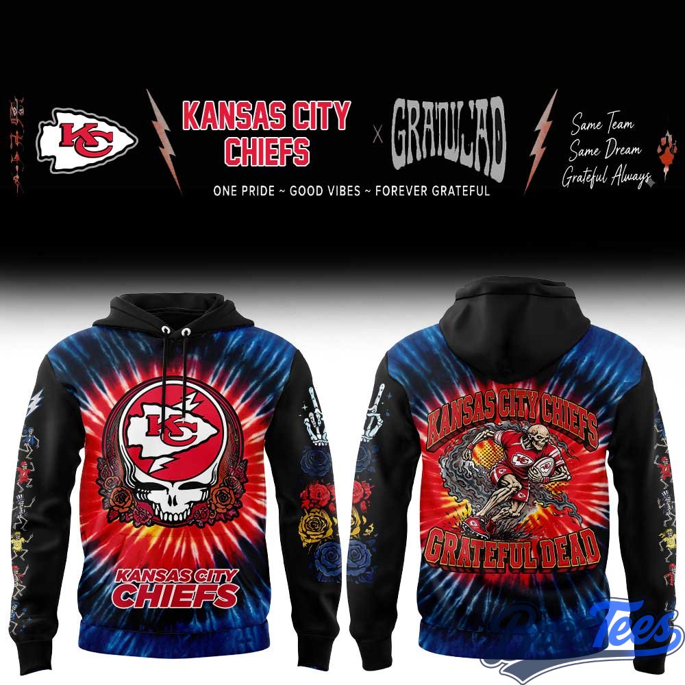 Kansas City Chiefs Grateful Dead Skeletons Hoodie