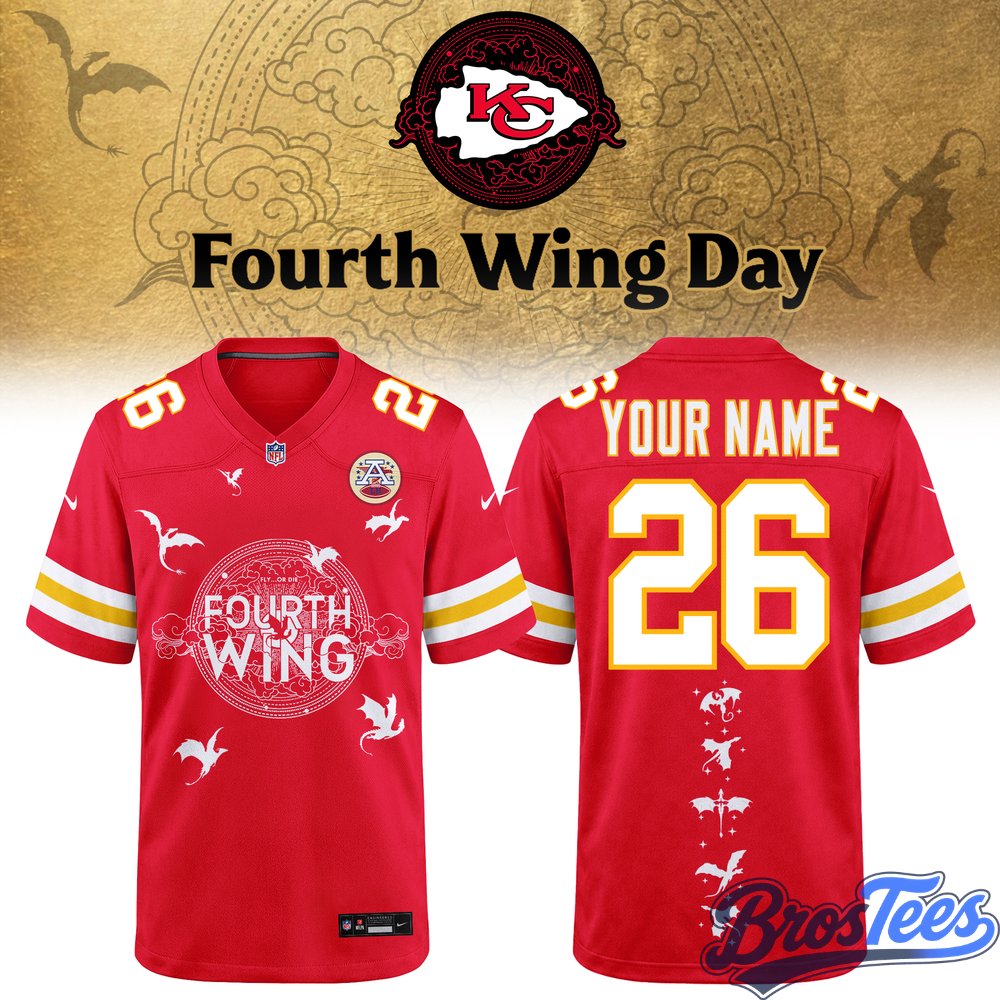 Kansas City Chiefs x Fourth Wing 2026 Special Football Jersey