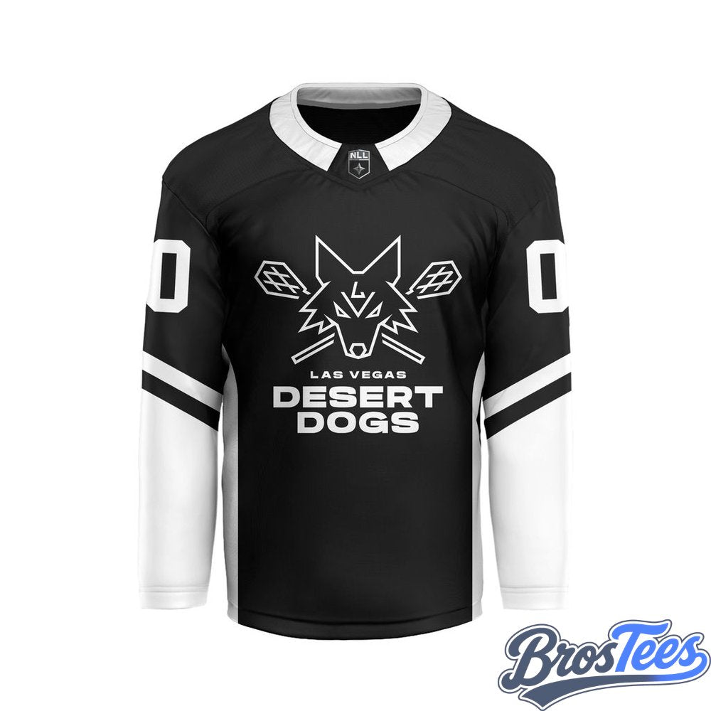 Las Vegas Desert Dogs Black Custom Hockey Jersey