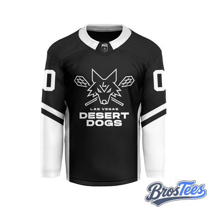 Las Vegas Desert Dogs Black Custom Hockey Jersey