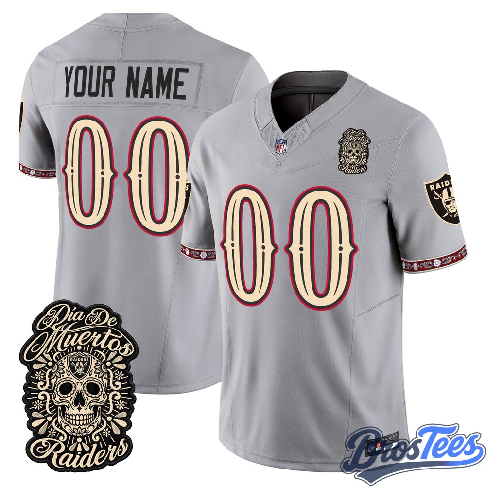 Las Vegas Raiders Día de los Muertos Vapor Limited Custom Jersey - Stitched