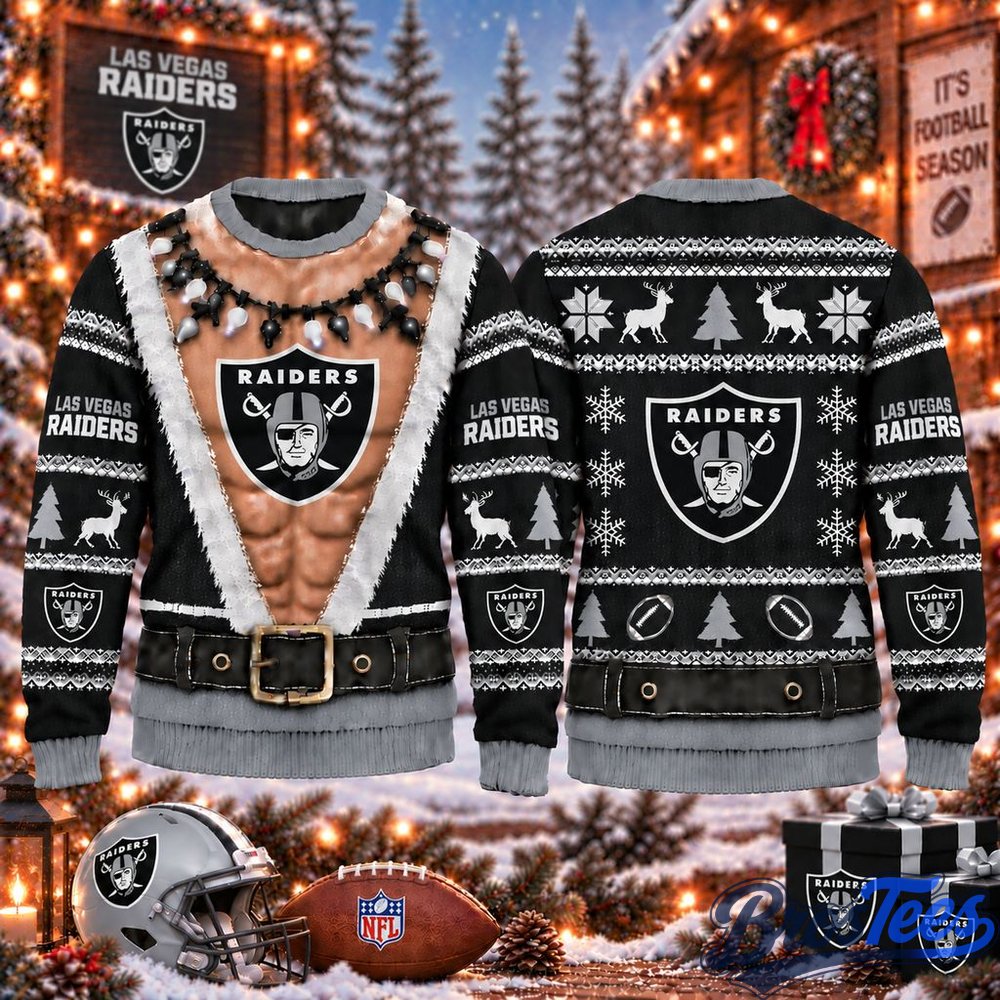 Las Vegas Raiders Funny Body Christmas Ugly Sweater