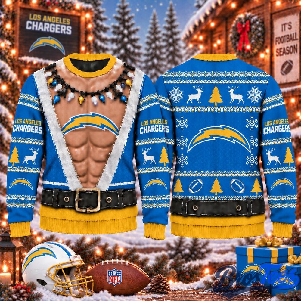Los Angeles Chargers Funny Body Christmas Ugly Sweater