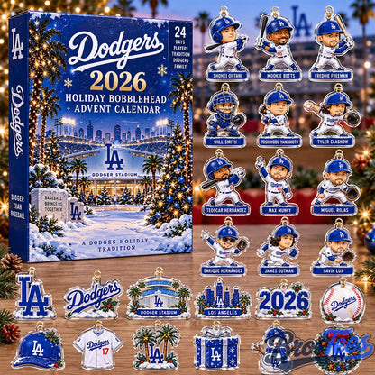 Los Angeles Dodgers 2026 Holiday Bobblehead Advent Calendar