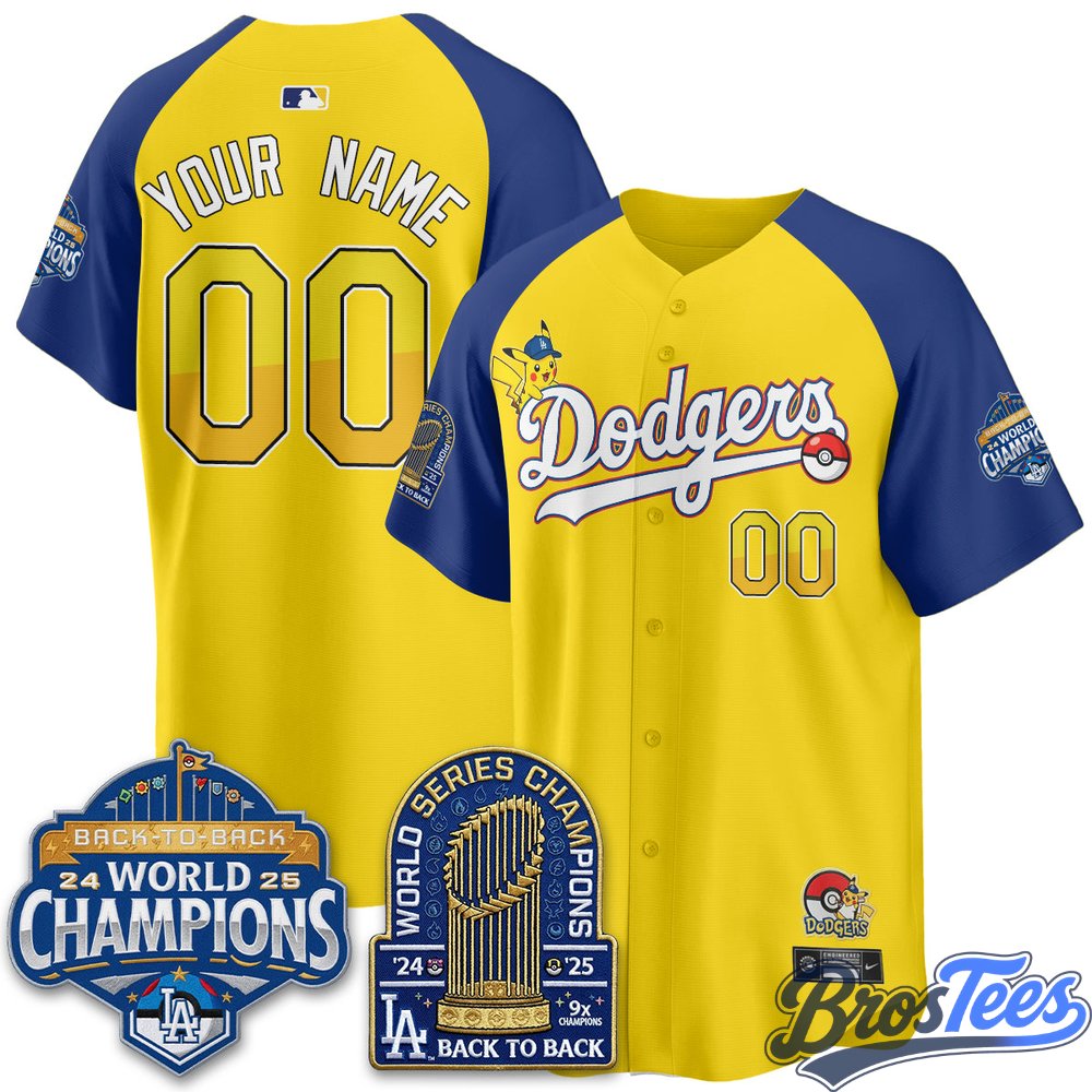 Los Angeles Dodgers x Pokémon 2026 Custom Baseball Jersey