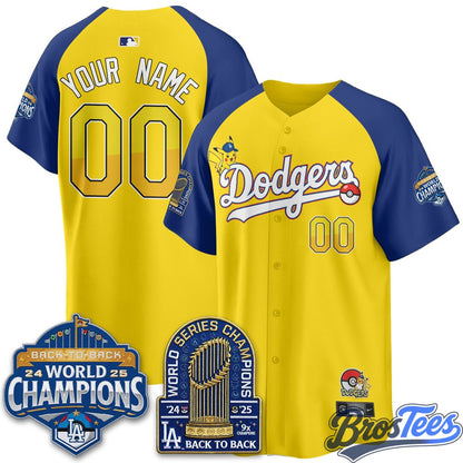 Los Angeles Dodgers x Pokémon 2026 Custom Baseball Jersey