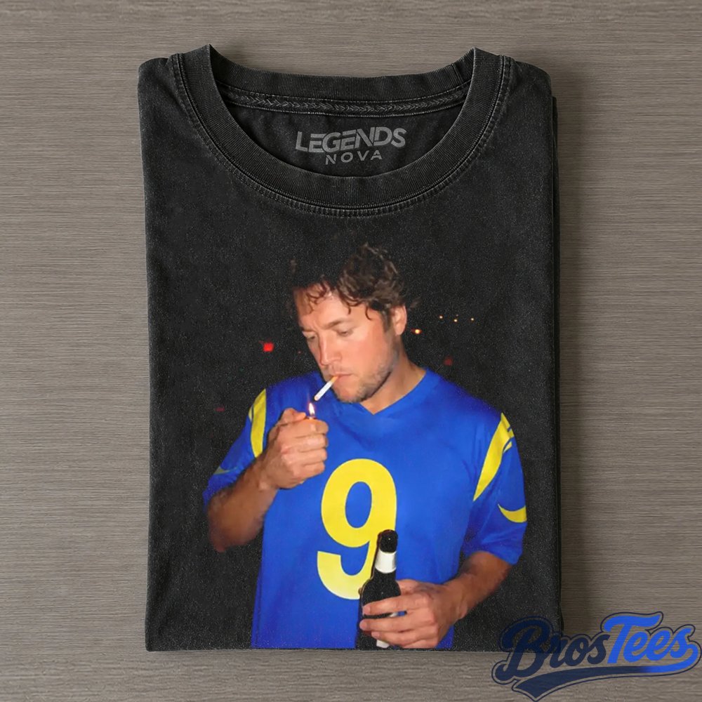 Los Angeles Rams Matthew Stafford Smoking & Drinking T-Shirt