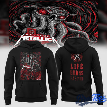 Metallica Life Burns Faster Las Vegas 2026 Tour Hoodie