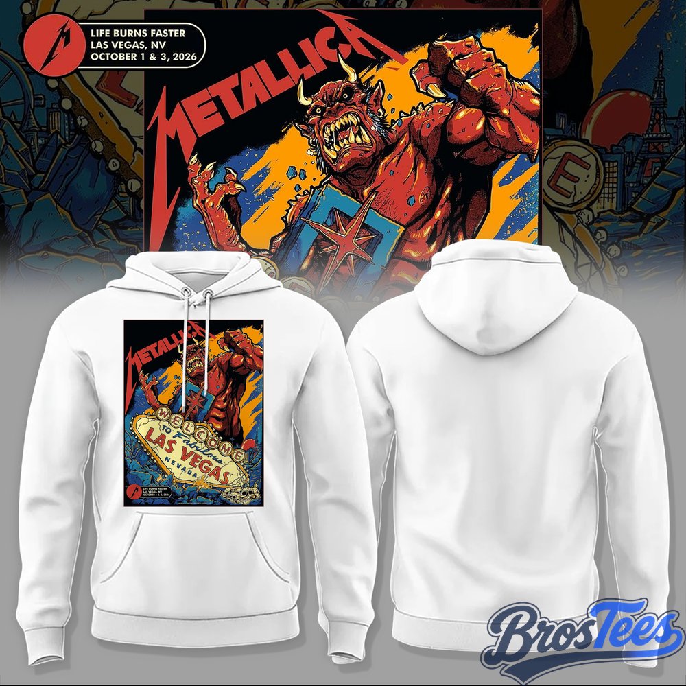 Metallica Life Burns Faster Las Vegas 2026 Tour Hoodie