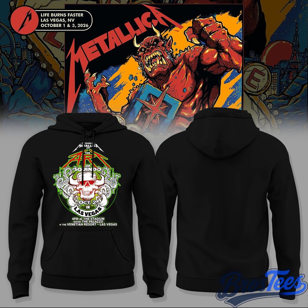 Metallica Life Burns Faster Las Vegas 2026 Tour Hoodie