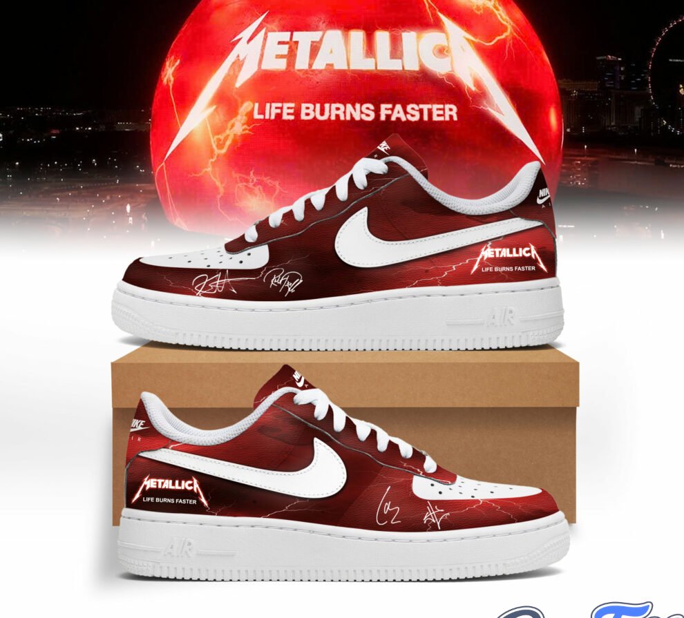 Metallica Life Burns Faster Sphere Las Vegas Concert AF1 Shoes