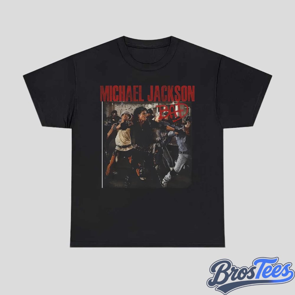 Michael Jackson Bad Tour Colman T-Shirt