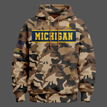 Michigan Wolverines 2026 Military Appreciation Camo Hoodie