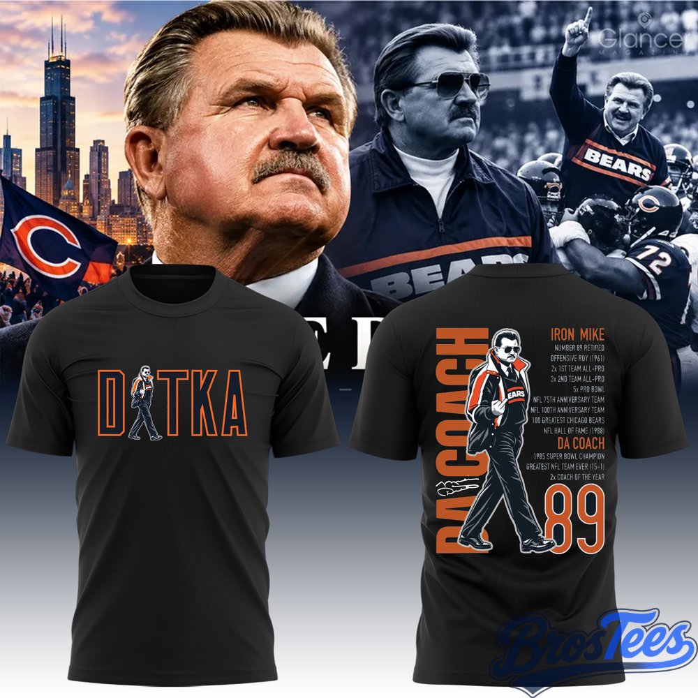 Mike Ditka Chicago Bears In Loving Memory Limited Edition T-Shirt