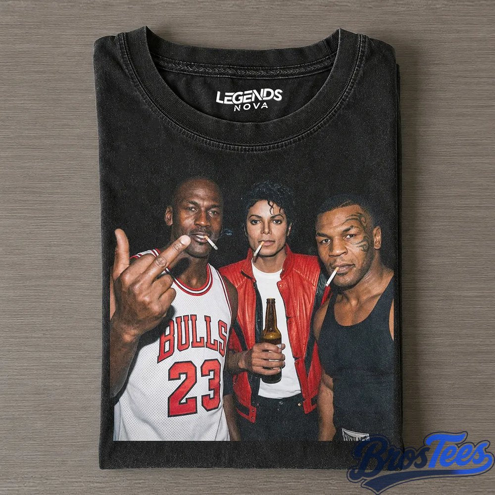 Mike Tyson, Michael Jordan and Michael Jackson GREATEST MIKES Drunk & Smoke Shirt