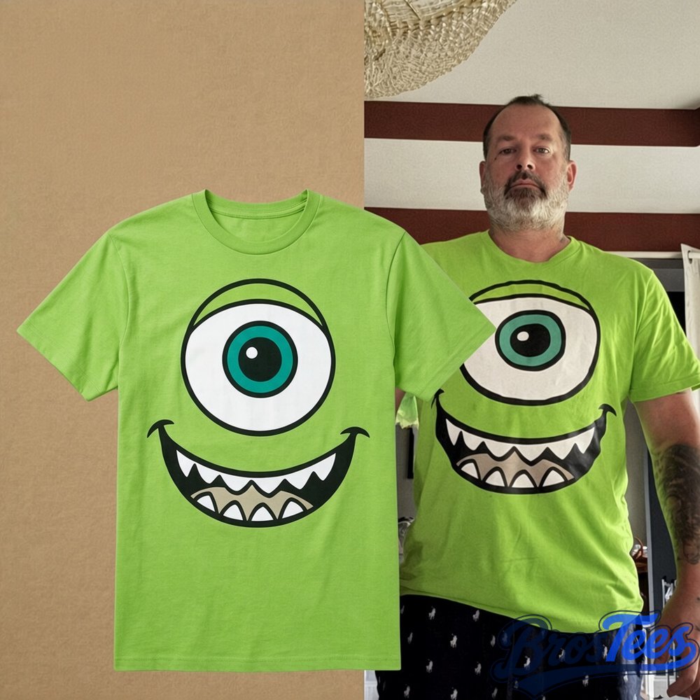 Mike Wazowski Green Monster Face T-Shirt