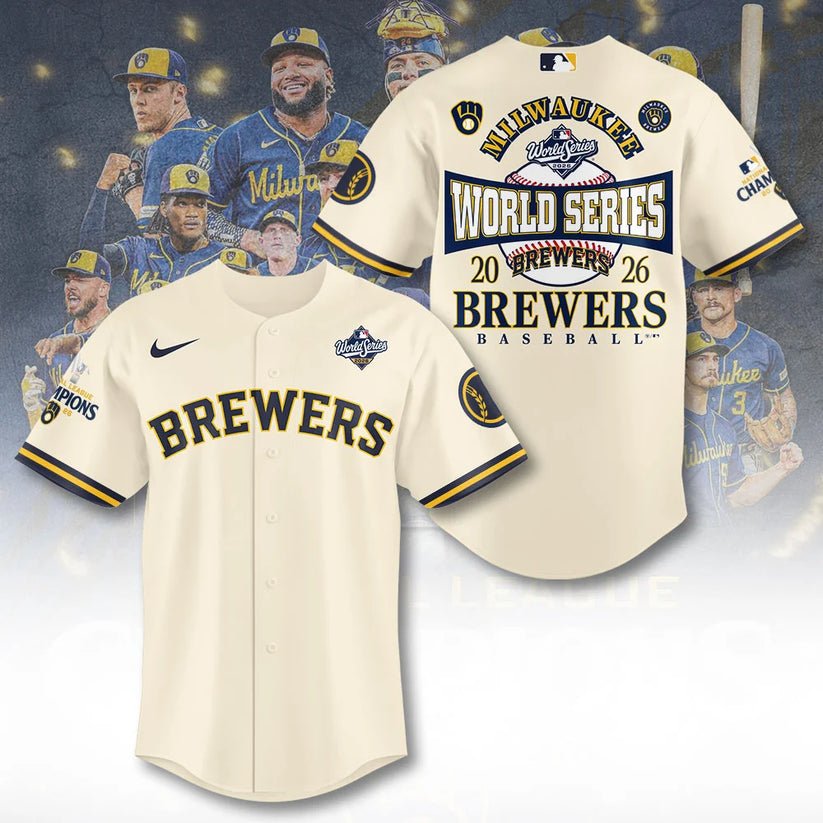 Milwaukee Brewers 2026 National League Champions Baseball Jersey