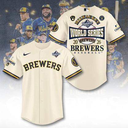 Milwaukee Brewers 2026 National League Champions Baseball Jersey
