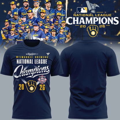 Milwaukee Brewers 2026 National League Champions T-Shirt