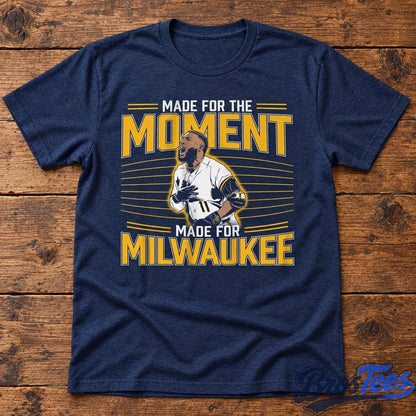 Milwaukee Brewers Jackson Chourio Made For The Moment, Made For Milwaukee Graphic Shirt