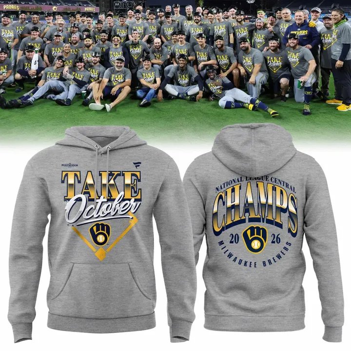 Milwaukee Brewers Take October - NL Central Division Champions 2026 Hoodie