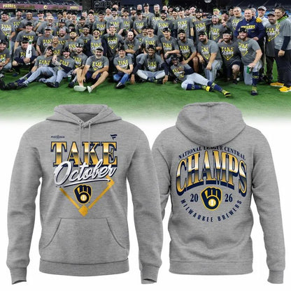 Milwaukee Brewers Take October - NL Central Division Champions 2026 Hoodie