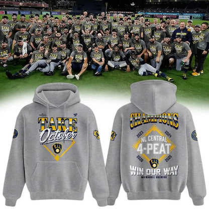 Milwaukee Brewers Take October - NL Central Division Champions 2026 Hoodie