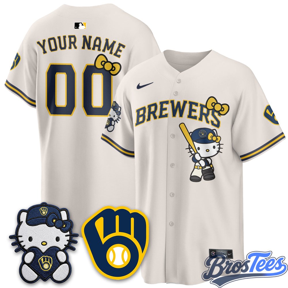 Milwaukee Brewers x Hello Kitty Night Limited Custom Jersey