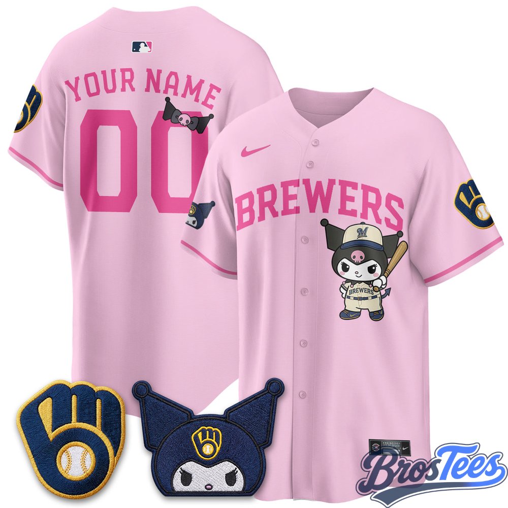 Milwaukee Brewers x Kuromi Edition Vapor Custom Baseball Jersey
