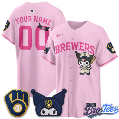 Milwaukee Brewers x Kuromi Edition Vapor Custom Baseball Jersey