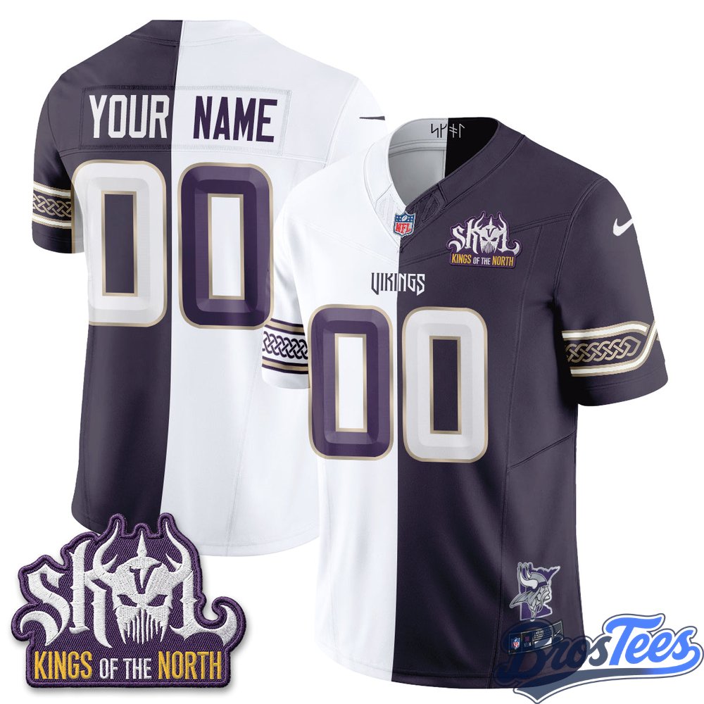 Minnesota Vikings 2026 Rivalries Split Custom Jersey
