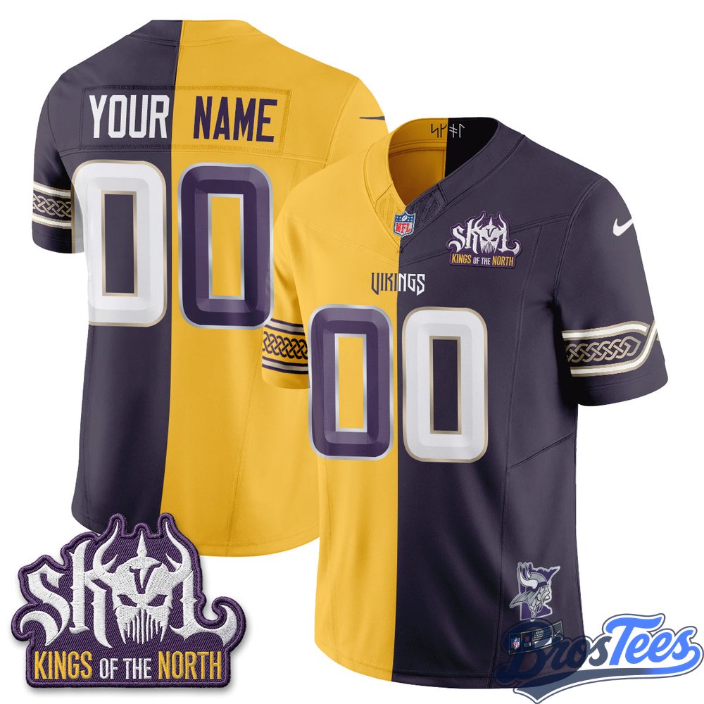 Minnesota Vikings 2026 Rivalries Split Custom Jersey