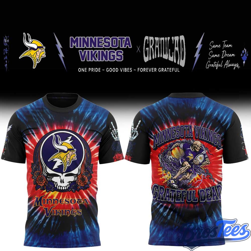Minnesota Vikings Grateful Dead Skeletons Shirt