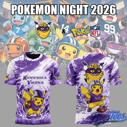 Minnesota Vikings Pokemon Night 2026 Limited Edition Shirt