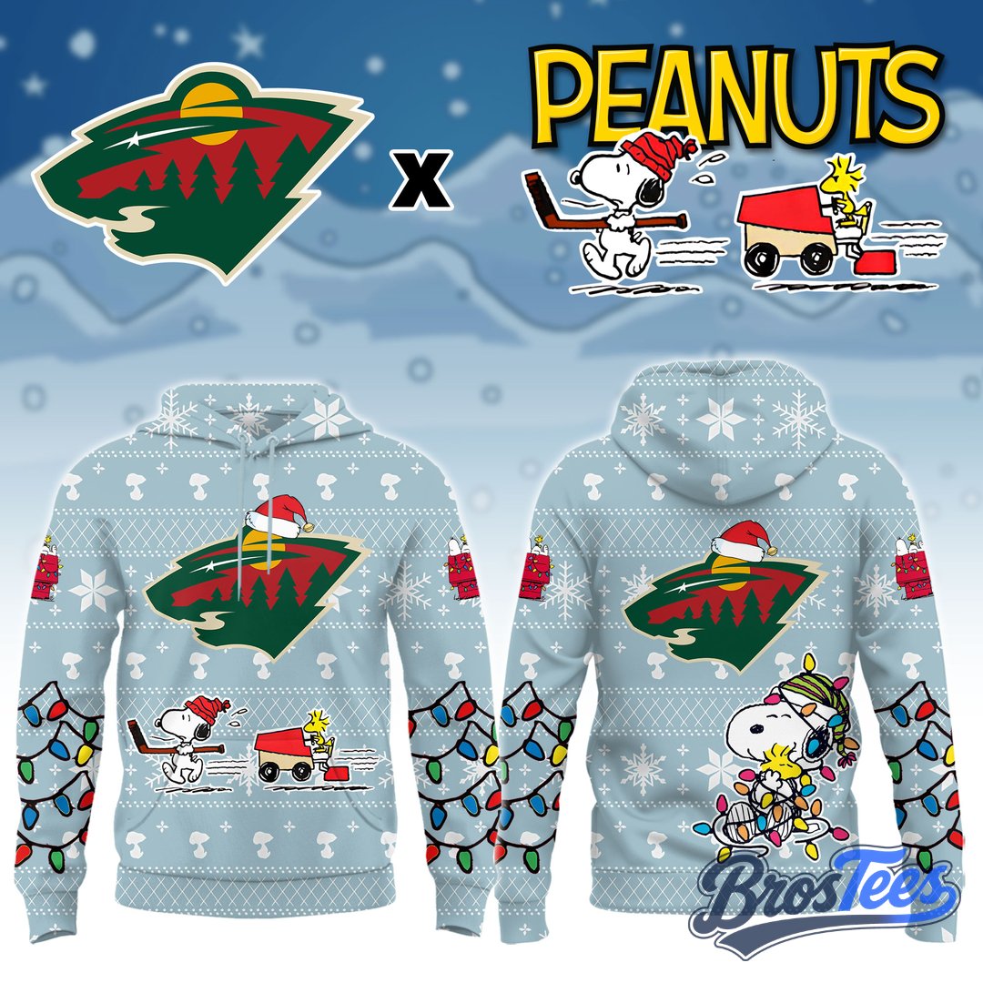 Minnesota Wild x Peanuts 2026 Christmas Limited Edition Hoodie