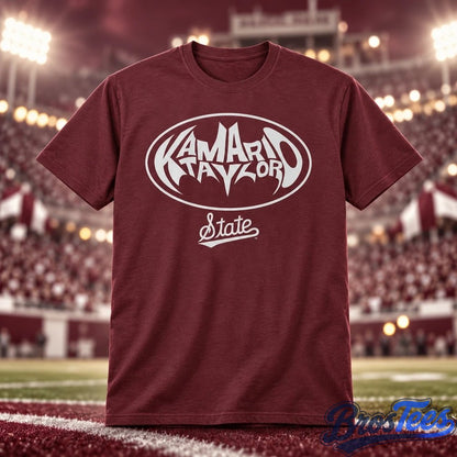 Mississippi State Bulldogs Football Kamario Taylor Hero Logo Graphic Shirt
