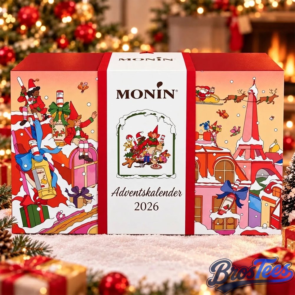 Monin Syrup 2026 Advent Calendar Red Festive Box - 24 Mini Syrup Bottle Charms