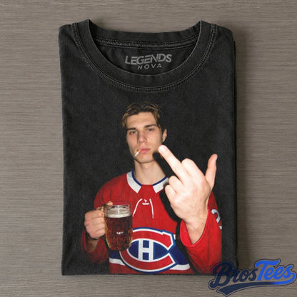 Montreal Canadiens Cole Caufield Nick Suzuki and Juraj Slafkovsky Smoking and Drinking Tee