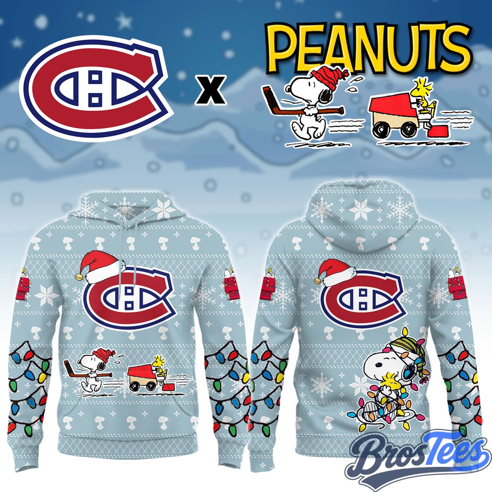 Montreal Canadiens x Peanuts 2026 Christmas Hoodie
