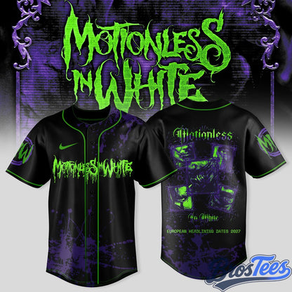 Motionless In White - European Headlining Date 2027 Baseball Jersey
