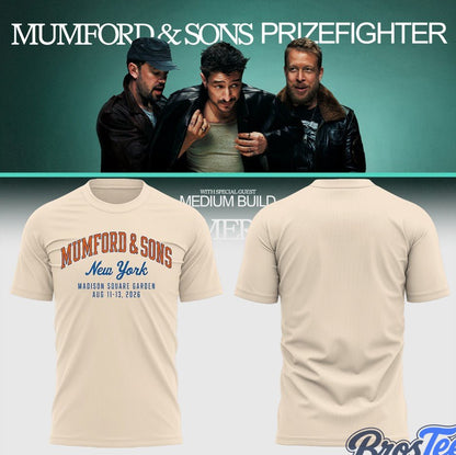 Mumford And Sons Prizefighter Tour 2026 in Madison Square Garden, NY T-Shirt