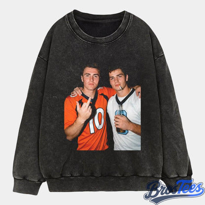 NFL Bo Nix & Drake Maye Drinking & Middle Finger Tee
